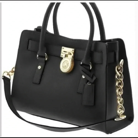 Michael Kors Hamilton Black Medium Handbag - Picture 8 of 8